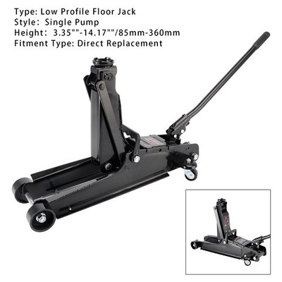 Low Profile Floor Jack 2.5 Ton (5500 lbs)  3.35''-14.17'' Height Lifting Range