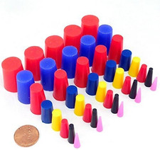 40 Piece Silicone Rubber Plug Set - Sizes 1/16"