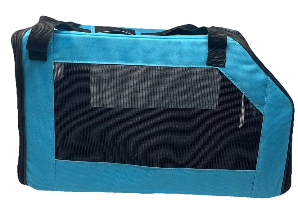 Pet Gear Soft Sided Pet Carrier Blue Mesh Crate Travel Bag Small Dog Cat – EUC - Image 3 of 4