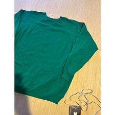 Vintage Hanes Her Way Green Crewneck Sweatshirt USA Made XX-Large Raglan 44
