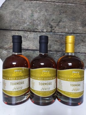 Tormore Set CASKHOUND Single Malt Scotch Whisky 2009 2010 3x 500ml Speyside