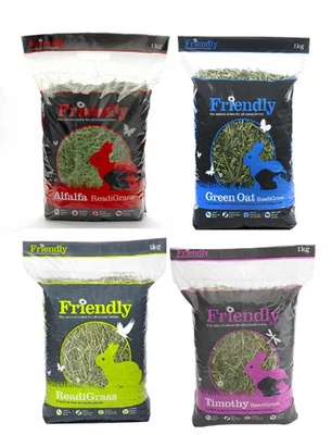 Friendly ReadiGrass ALL LISTED 1kg Dried Grass Guinea Pig Rabbit Forage Food