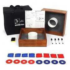 JST GAMEZ Washer Toss Games Set for Outdoor Lawn Backyard