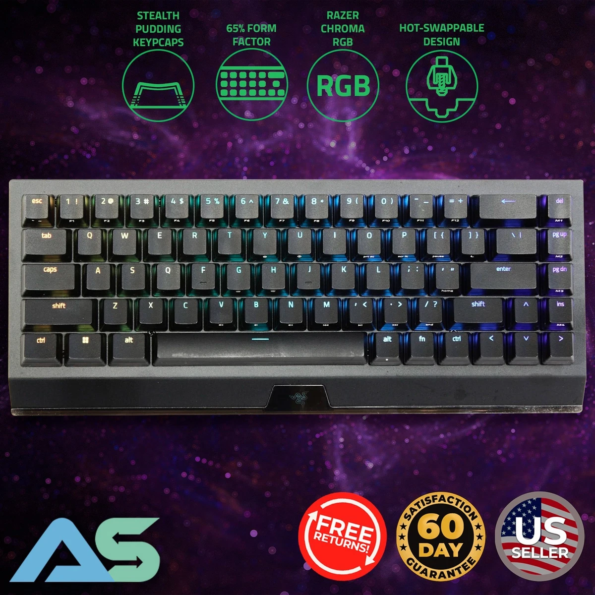 Razer BlackWidow V4 Mini 65% Form Factor RGB Gaming Keyboard