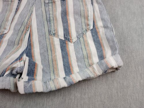 Pantalones Cortos BDG Mamá Tiro Alto Mujer Talla 26 Multicolor Denim Rayas Puños - Imagen 16 de 22