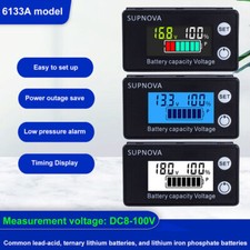 Battery Capacity Indicator Monitor Voltmeter Lithium Voltage Meter Tester Gauge