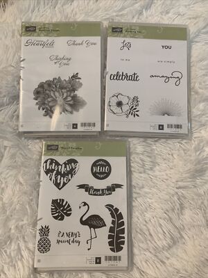 Bundle Lot 3 Stampin Up Amazing You, Pop Of Parqdise, Heartfelt Blooms New