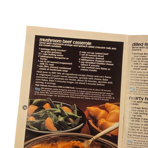 Well Rounded Potato Recipes Menu Guide Betty Crocker 1981 Cookbook Booklet - Picture 5 of 11