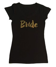 Women's Rhinestone T-Shirt " Gold Bride " - Sm to 3X