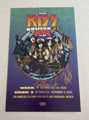 2025 KISS Kruize 直筆サイン キッス Kiss Kruise XI Two Timer Autographed Signed Lithograph Poster! | eBay