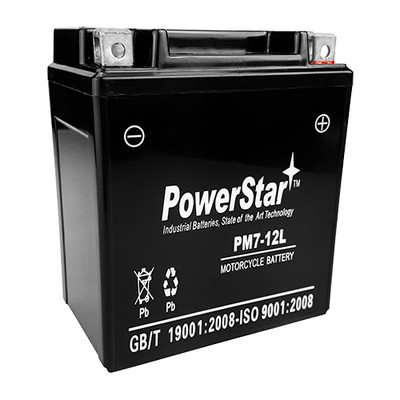 PowerStar  YTX7L-BS ATV Battery for KAWASAKI KFX450R 450CC 08-'09 - 2yr Warranty
