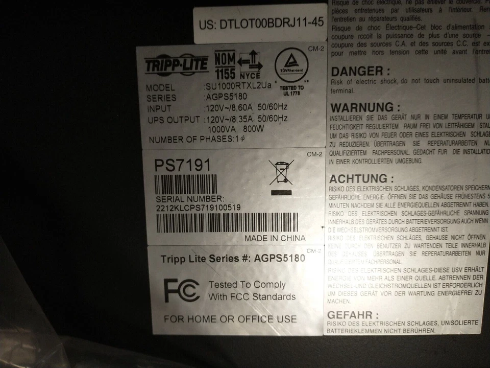 Tripp Lite SmartOnline 120V 1kVA 800W 2U Double-Conversion UPS (SU1000RTXL2UA) - Image 2 of 4