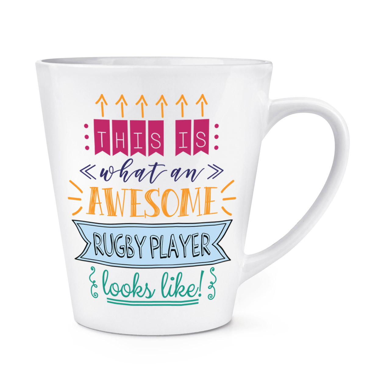This Is What An Awesome Rugby Player Looks Like 12oz Latte Mug Cup - Funny