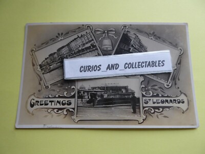 Grüße aus St. Leonards (Abschlussball/Eversfield Pl/American Palace Pier) Postkarte 1916