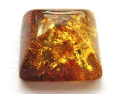 4x4-10x10mm Natural ricos dorados del Báltico Ámbar AAA Cuadrado Cabujón piedras sueltas