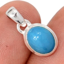 Natural Kingman Turquoise 925 Sterling Silver Pendants Jewelry CP74750