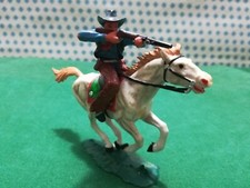 Cowboy On Horse Old Wild West - Elastolin 70 Mm.