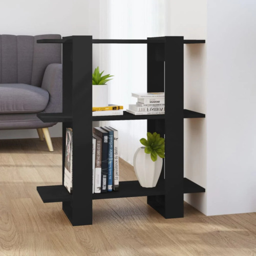 NNEVL Book Cabinet/Room Divider Black 80x30x87 cm