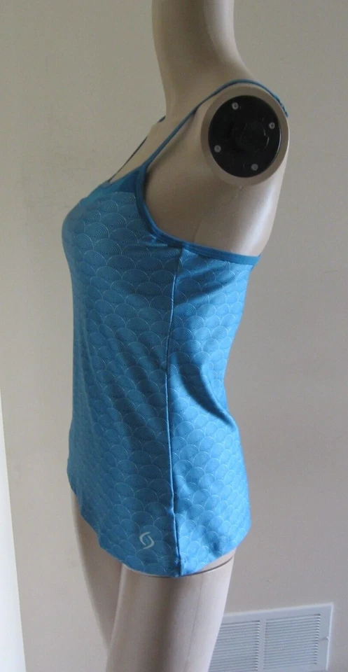 Camiseta Tankini MOVING COMFORT Turquesa Sin Alambres Espalda Corredora Talla Mediana Foto 3 de 4