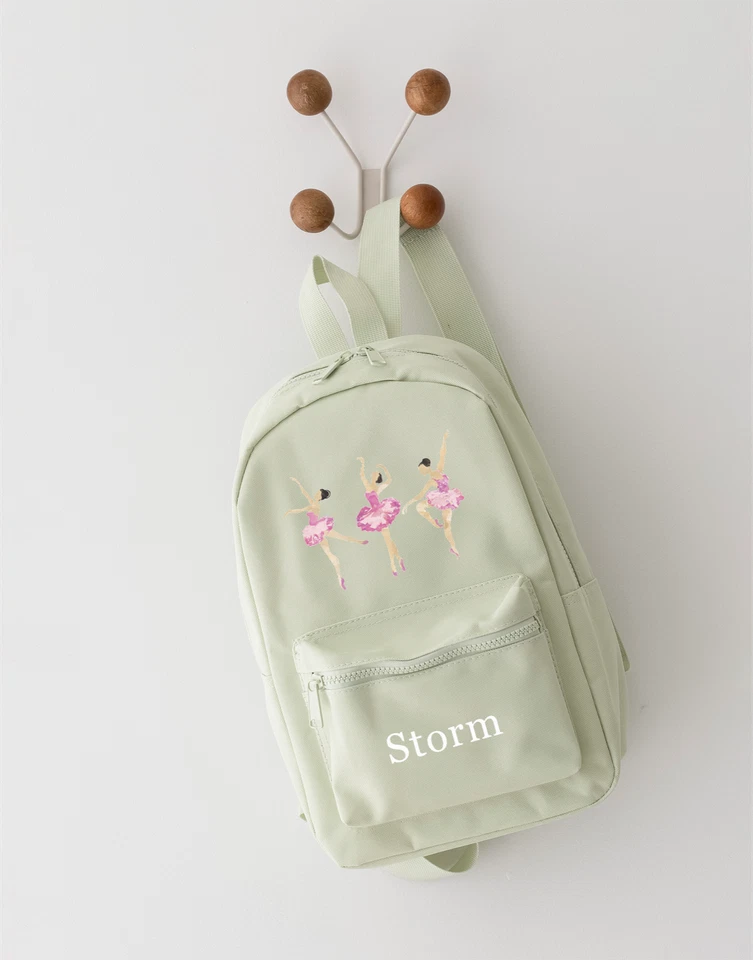 Personalised ballet Backpack Kids Rucksack Back to School bag Nursery Dance Bag - Image 4 of 4