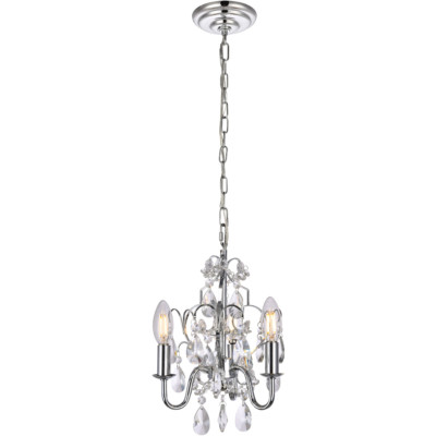 KITCHEN ISLAND SHABBY AND CHIC PENDANT CRYSTAL CHANDELIER LIGHTING 3 LIGHT 12''