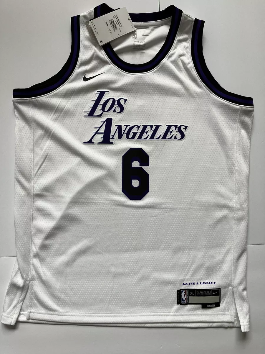 Nike Youth Nike LeBron James White Los Angeles Lakers Swingman Jersey - City Edition