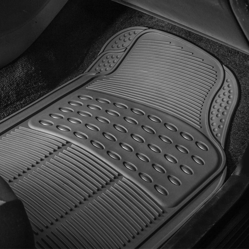 FOR ISUZU D-MAX - HEAVY DUTY UNIVERSAL RUBBER CAR INTERIOR FLOOR MATS 4 PIECE - Image 2 of 4