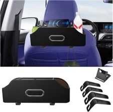 Car Seat Back Organizer with Cup Holder and Tissue Box Headrest Hanging Storage