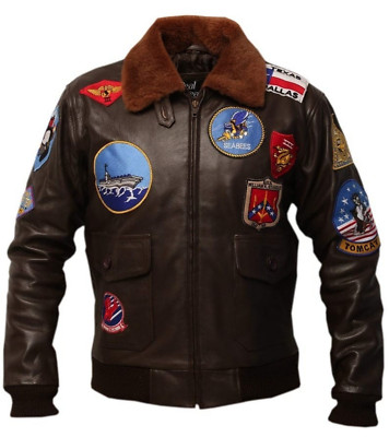 Top Gun Maverick Bomber Jacket - Men's Leather Aviator Flight Pilot Coat