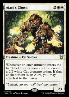 Ajani's Chosen Light Play, English Magic the Gathering MTG Commander: Wilds of E