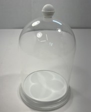 White Clear Plastic Bell Jar Dome Display Case