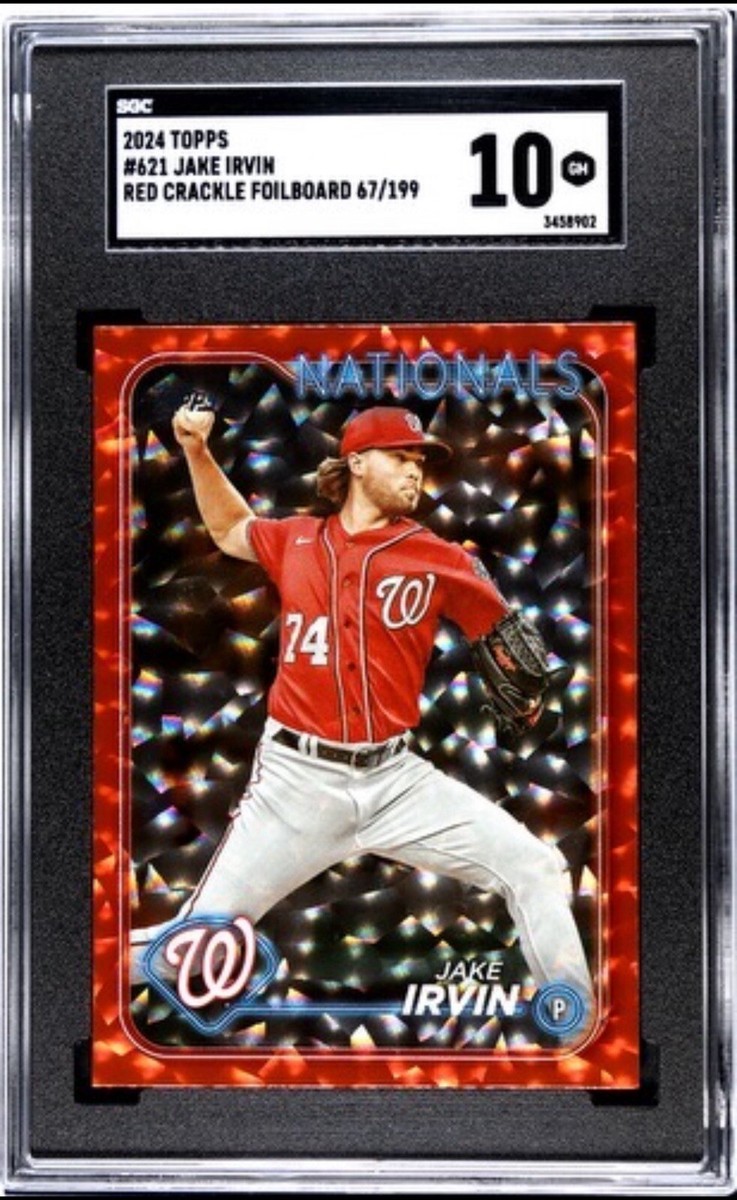 SGC 10 GM-2024 Topps Series 2 - Jake Irvin - Red Foilboard 67/199