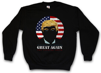 TRUMP PULLOVER Donald President USA US Bush Clinton Election Anti Pro Stars