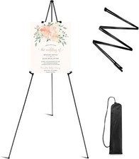 63'' Folding Easel Stand for Weddings Signs Posters Black