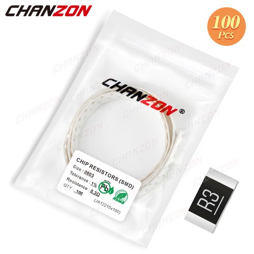 100pz SMD SMT 0603 Resistore 1/10W Watt 1% Resistenza Set Assortito 0 - 10M Ohm - Foto 15 di 187