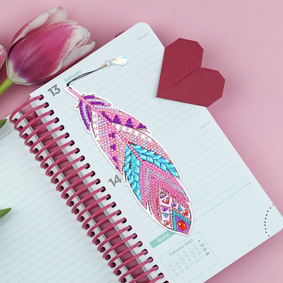 5D DIY Bookmarks Handmade Creative Leaf Book Page Mark Art Craft for