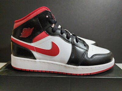 BRAND NEW Nike Jordan 1 Mid Gym Red Bred Chicago Bulls Lost and Found- Size 6Y