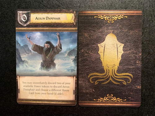 GAME OF THRONES THE BOARD GAME Aeron Damphair Card 2011 SECOND EDITION 
