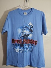 Brad Paisley Bonfires & Amplifiers Gildan Size M Blue Short Sleeved TShirt
