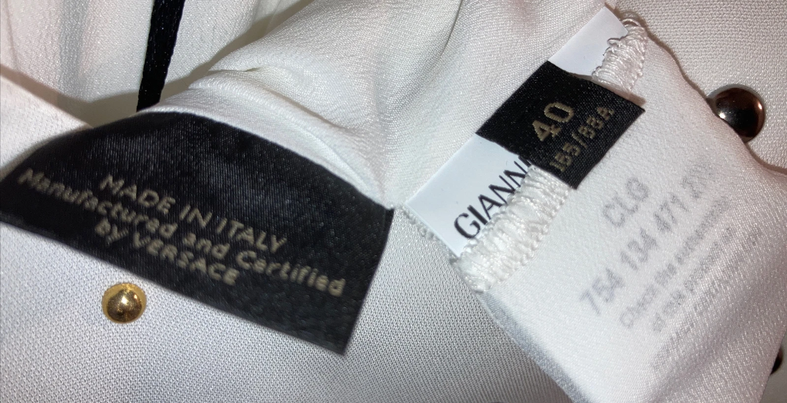 Abito Versace bianco autentico nuovo con etichetta taglia 40 vendita al dettaglio $1725