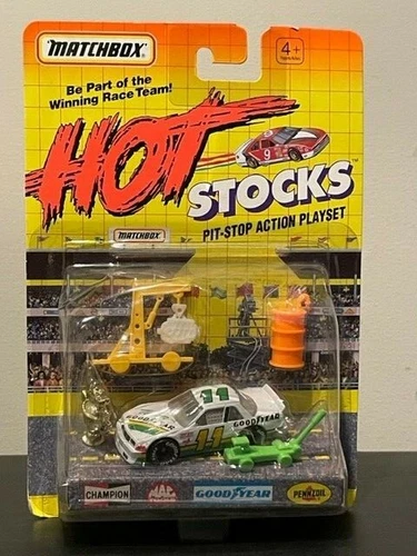Vintage 1991 Matchbox Hot Stocks Pit-Stop #11 Goodyear NASCAR 1/64