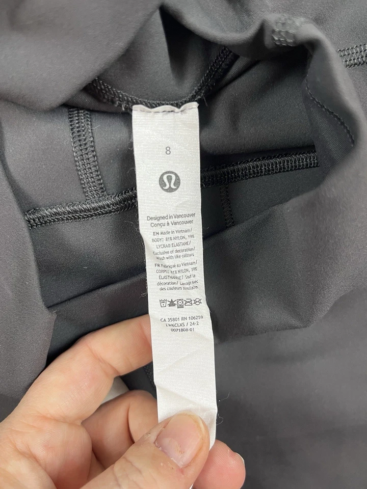 Lululemon Pants Womens 8 Align Crop 21” LW6BGFS GGRE Dark Gray Yoga Workout - Image 2 of 4