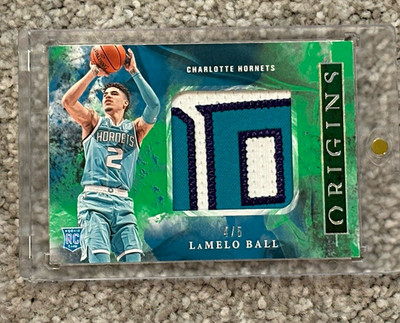Panini 2020-21 Origins LaMelo Ball Hornets Rookie Jumbo Jerseys Green /5