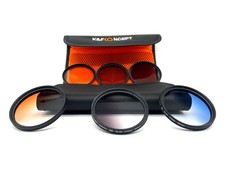 K F Concept 6-Piece UV CPL ND4 Gradient Filter Set G-Orange/Blue/Grey 55mm