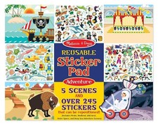 Melissa  Doug Reusable Sticker Pads Set: Adventure - 245 Stickers