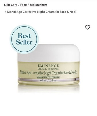 Eminence Monoi Age Corrective Night Cream Argan Stem Cell Complex 60ml