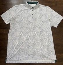 GREYSON Men s GOLF WOLF Print Short Sleeve POLO Shirt Stretch sz L