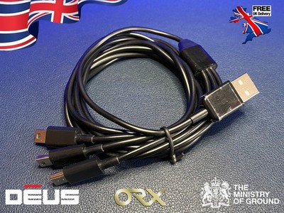XP DEUS | ORX 3 WEGE USB LADEKABEL KABEL FÜR RC | PINPOINTER | SPULE