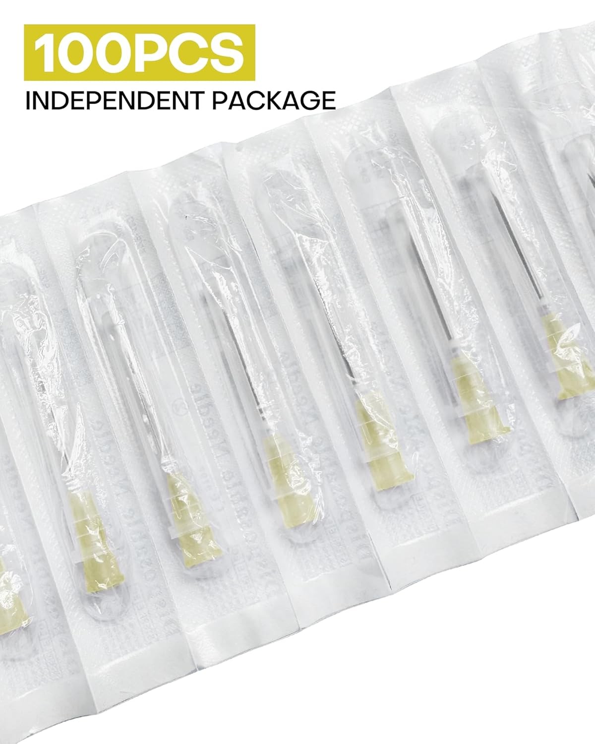 100 Pack 30Ga 1/2 Inch(13mm) Injection Needle Sterile Disposable for Lab 30G 