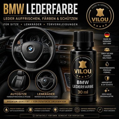 BMW Lederfarbe 30ml   Auto Leder Reparatur für Sitze, Tür, Lenkrad   Farbwahl
